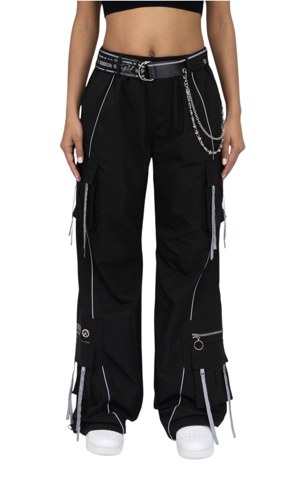FA26 BLACK WOVEN WL PANT - BLACK